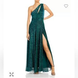 AQUA Metallic Gown